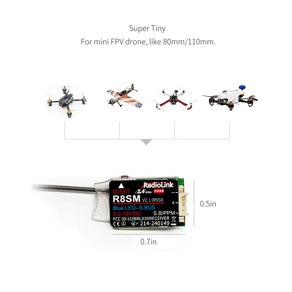 Récepteur RC super mini RadioL - Receiver Sbus 8Ch avis et prix